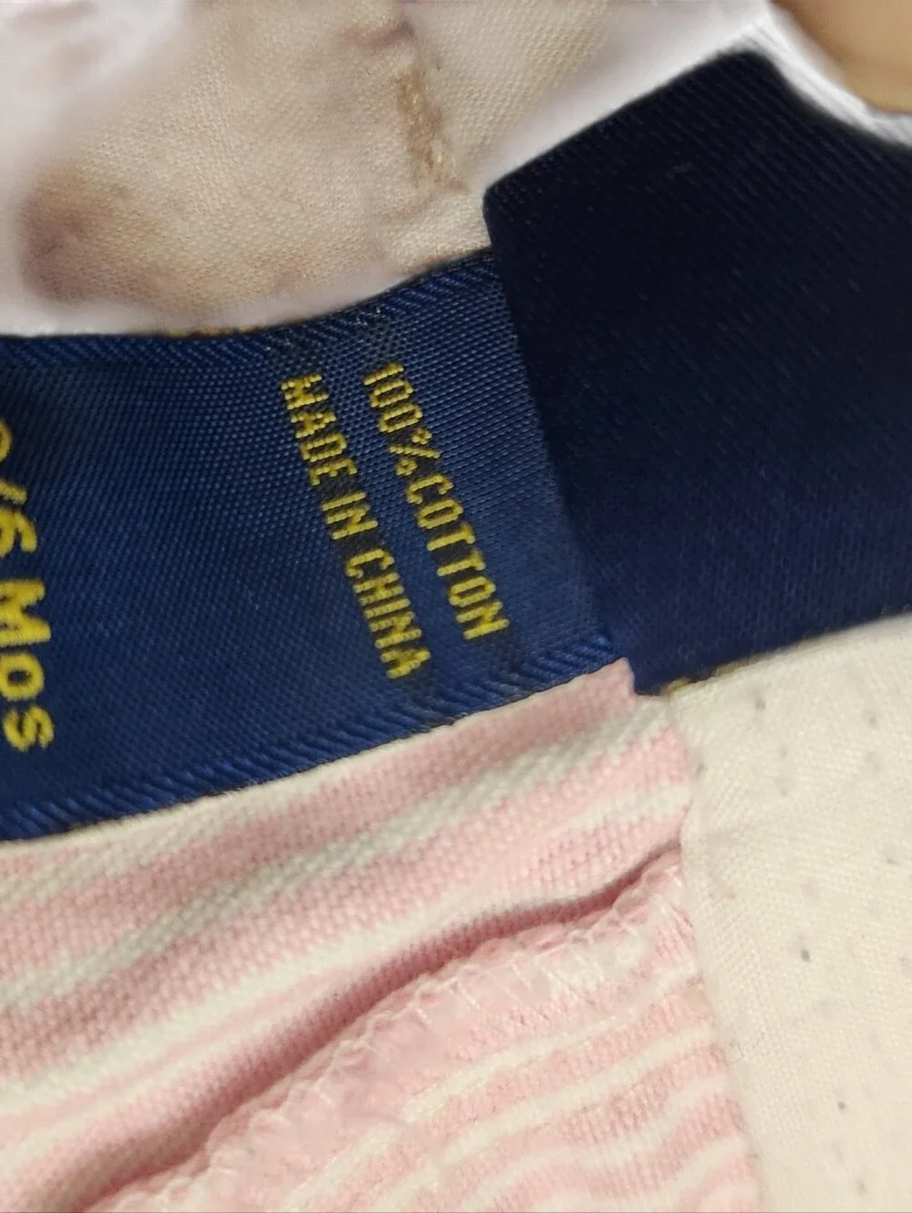 Oshkosh Vestbak Overalls Pink Stripe Railroad Girls 3-6 Months Denim Bib Baby